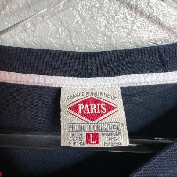 Navy Blue Paris France T Shirt - Picture 5 of 6